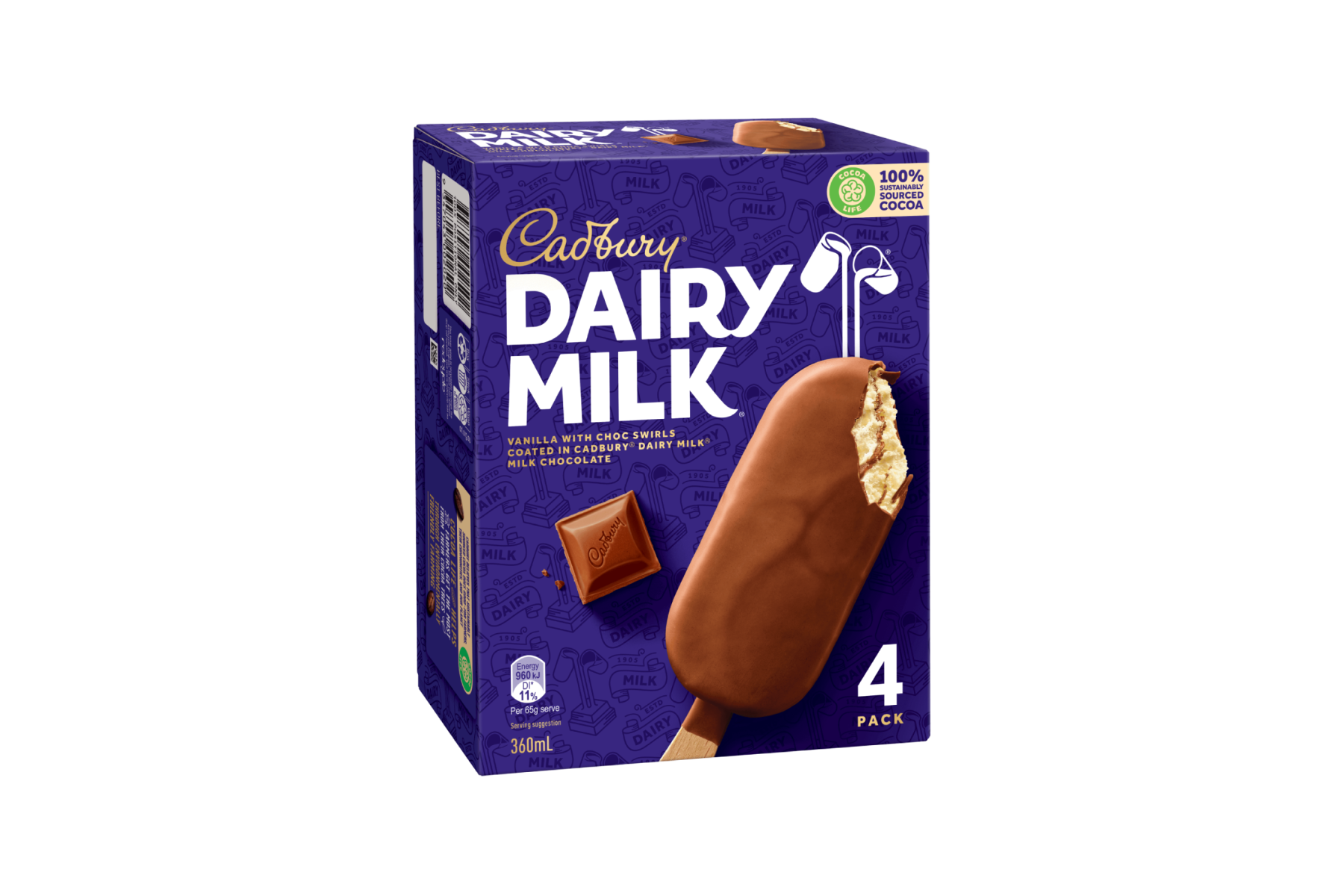 Cadbury Dairy Milk 4's - 6 Packs